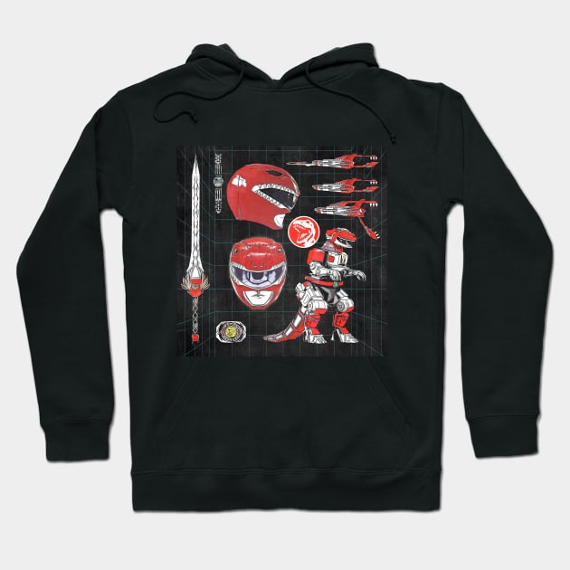 Red Power Weapons Hoodie by creativespero